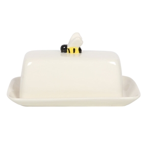 Ceramic Bee Butter Dish 21cm