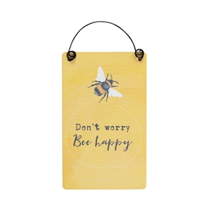 Don't Worry Bee Happy Mini Sign 8cm