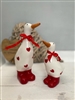DUE MID JANUARY Large Ceramic Polka Dot Duck 19cm - Red Hearts