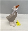 DUE MID JANUARY Medium Ceramic Polka Dot Duck 14cm - Grey Body