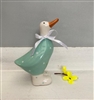 DUE MID JANUARY Medium Ceramic Polka Dot Duck 14cm - Teal Body