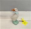 DUE MID JANUARY Small Ceramic Polka Dot Duck 10cm - Teal Dots