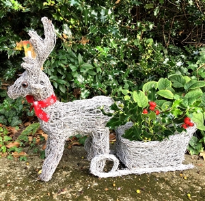 Reindeer with Sleigh 52cm