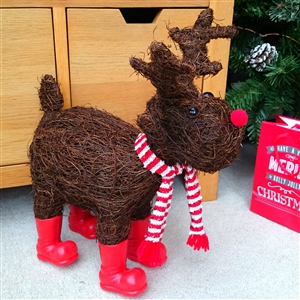 Brushwood Christmas Reindeer with Red Boots 42cm