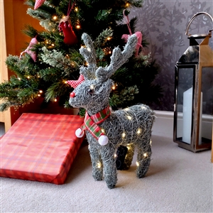 50 LED Grey Reindeer Small 46cm