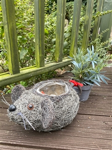 Brushwood Mouse with Red Ribbon on Tail 23cm (INDOOR/OUTDOOR)