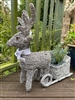 Brushwood Reindeer with Sleigh 52cm - Grey (INDOOR/OUTDOOR)