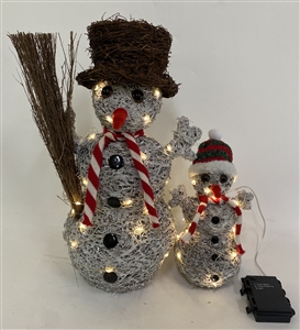 LED Snowman Family 40cm (INDOOR/OUTDOOR)