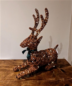 LED Rattan Reindeer (Indoor & Outdoor) - Laying 46cm