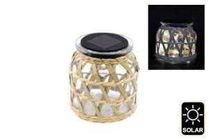 Medium Grass Weave Solar Light 11cm