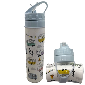Foldable Silicone Water Bottle 600ml ï¿½ Campervan