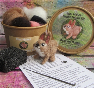 Needle Felting Kit in Gift Tub  - Benji The Bunny