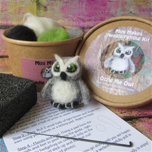 Needle Felting Kit in Gift Tub  - Ozzie the Owl