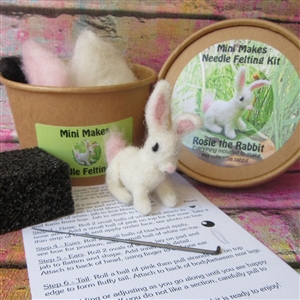 Needle Felting Kit in Gift Tub  - Rosie the Rabbit