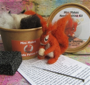 Needle Felting Kit in Gift Tub  - Sammy The Squirrel