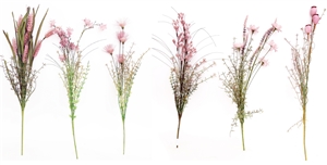 Dusky Pink Wild Flower Single Stem 56cm