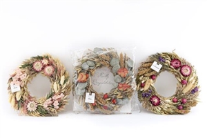 Scented Floral Wreath 3 Assorted 24cm