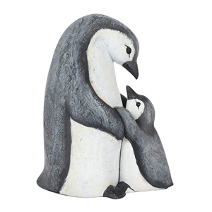 Penguin With Child Ornament 13cm