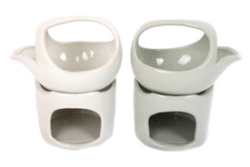 2 Piece Porcelain Oil Burner Set 11.7cm 2 Assorted Colours