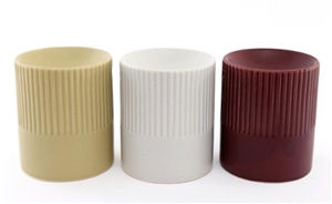 3asst Ceramic Ribbed Design Oil/Wax Warmer 12cm