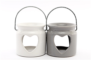 2asst Heart Cut Out Oil/Wax Burner 9cm