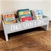 (20% OFF MAY-HEM SALE) Large Grey Wooden Children's Bookcase 85cm