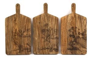 3asst Woodland Friends Chopping Board 50cm