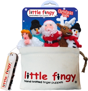 Christmas Finger Puppets Gift Bag Set