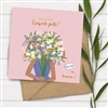 Card With Magic Growing Bean - Be My Flower Girl