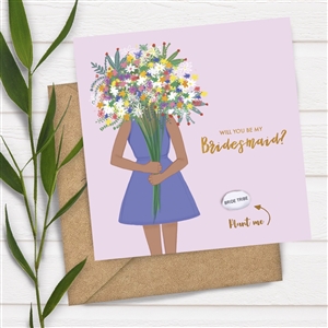 Card With Magic Growing Bean - Be My Bridesmaid