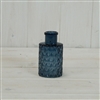 Blue Geometric Glass Bottle 9.2cm