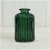 Medium Green Ribbed Glass Bottle 10cm
