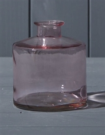 Squat Glass Bottle/Vase - Lavender 10.3cm
