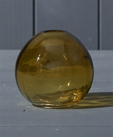 Globe Glass Bottle/Vase - Yellow 8cm