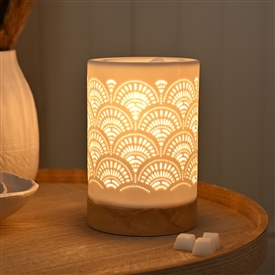 Hestia White Lace Aroma Lamp 17cm