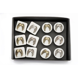 Angle Wings Drawer Knobs SOLD IN PACK OF 12