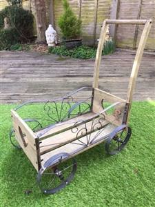 Wooden Cart Planter - 70cm