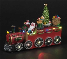 Train With Rotating Decorations And LED Lights 17cm