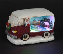 Santa Campervan With LED Lights 12.5cm