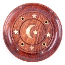 Round Ashcatcher With Moon And Stars Inlay