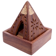 Pyramid Incense Burner with Buddha