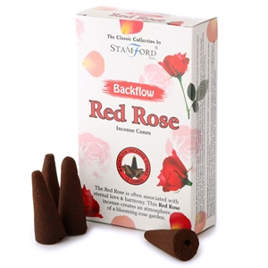 Stamford Back Flow Incense Cones - Red Rose