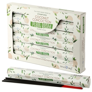 6 Tubes of 20 Plant Based Incense Sticks - Coconut Concoction