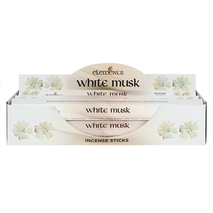 Elements White Musk Incense Sticks x6 Tubes