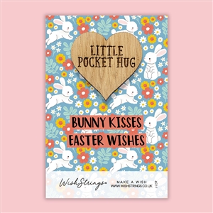 Wishstrings Hug Heart Token - Bunny Kisses Easter Wishes(50% OFF SPECIAL OFFER)