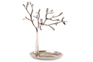 Silver Cat Jewellery Tree Stand 30cm