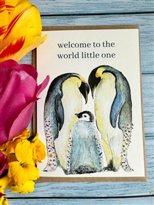 A6 Eco Card - Penguin Welcome To The World