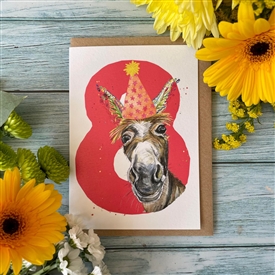 A6 Eco Card - Number 8 With Horse