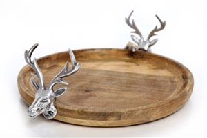 Cake Stand With Reindeer  43cm