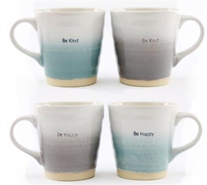 Embossed Word Mug 4 Assorted